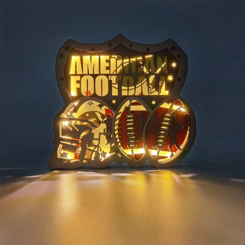 Super Bowl-B 3D Wooden Carving,Suitable for Home Decoration,Holiday Gift,Art Night Light